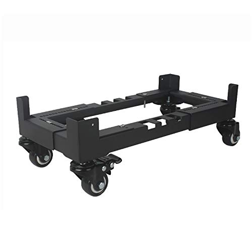 JYMEI CPU-Ständer Mobiler CPU-Halter Ausziehbar Universal Computerständer Metall,Premium Tower Rollwagen Computer Pc Desktop Ständer Mit Rollen Für die meisten PC-Gehäuse,Schwarz,2 Größen Cover