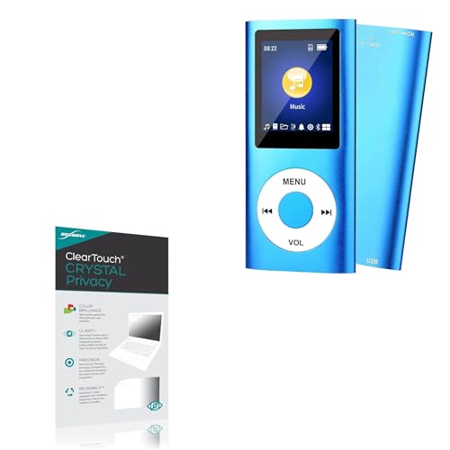 BoxWave Screen Protector Compatible With Gracioso Mp3 Player (1.8 in) - ClearTouch Crystal Privacy (2-Pack), Privacy Screen Protector Flexible Film Clear