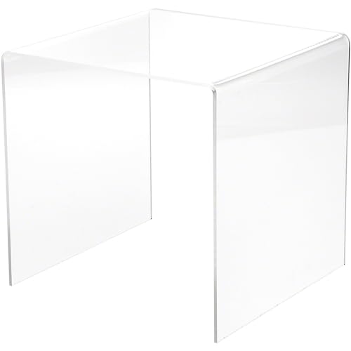 Plymor clear acrylic square display riser, 8' h x 8' w x 8' d (1/8'...