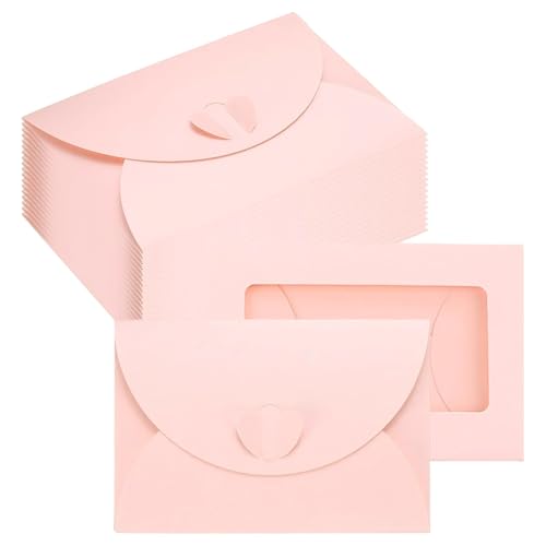 Mini enveloppes kraft rose Ornazy pour invitations mariage et cartes de remerciement de table