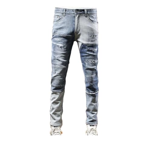 Men's Spring/Summer Hole Small Foot Pants Slim Comfortable Breathable Stretch Jeans