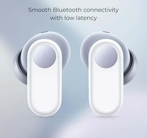 Image of Original Buds 2r for Oneplus Nord Wireless Equipped Mic 12.4mm Drivers Noise Reduction Long Battery 38Hr, Clear and Crisp Voice, Lightweight in-Ear Type C Charging (White)