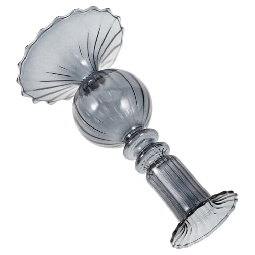 Cabilock portacandele in portacandele tealight dorato bastoncini di lampada candele decorative per matrimonio candelabro di portacandele a colonna Bicchiere Grey