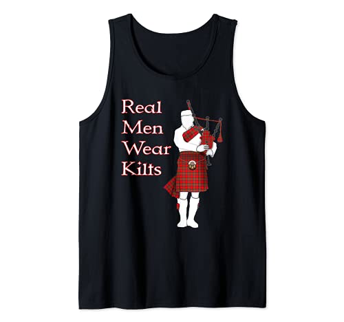 Los hombres reales usan Kilts Funny Scottish Pride Scotland Camiseta sin Mangas