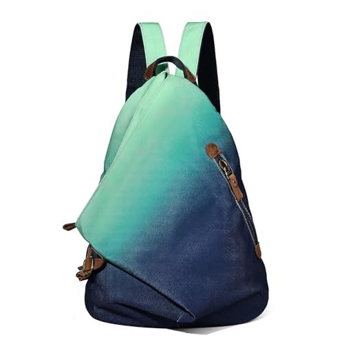 Sac à dos en cuir véritable et toile vintage grand modèle aux finitions premium
