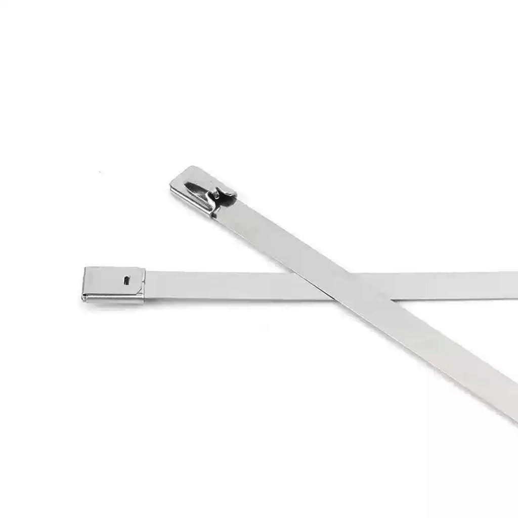 Metalowe opaski zaciskowe, opaski kablowe, 100 szt. 7,9 mm ze stali nierdzewnej, samoblokujące metalowe opaski zaciskowe, 20 cm-150 cm długości, wielofunkcyjna opaska zaciskowa z blokadą(1300mm)