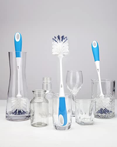 Yeudeuy Bottle Brush With Long Handle Water Bottle Cleaning Brush Durable Bristles For Water Bottles, Glasswares, Mugs, Baby Bottle, Blue 2Pcs #TOP6