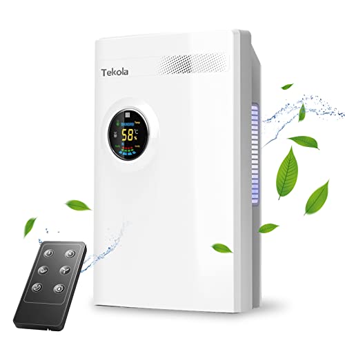 Dehumidifiers for Home, 550 Sq.Ft Dehumidifier for High Humidity with Remote Control, 2100ml(74oz) Portable Quiet Dehumidifiers with 24Hr Timer, Auto Shut-Off, for Bedroom, Bathroom, RV or Basement