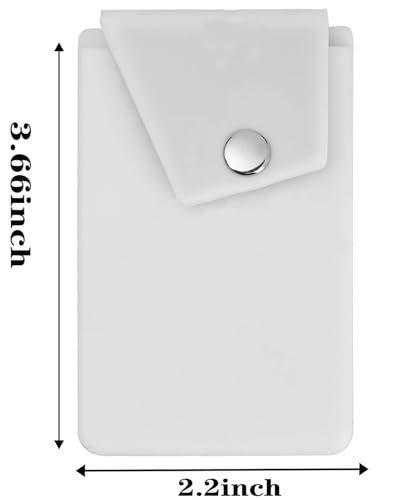 Image of Phone Card Holder Silicone Wallet Stick-on ID Credit Card Pocket for iPhone13 /12 /Samsung /Smartphones (3PC Snap)