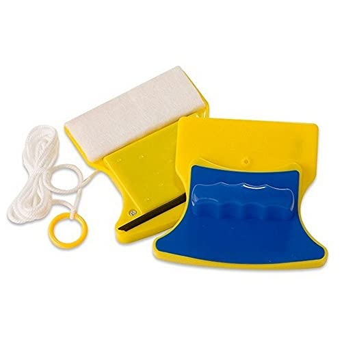 LIMPADOR MAGNETICO DE VIDROS, AQUARIO E JANELA COM FELTRO EXTRA