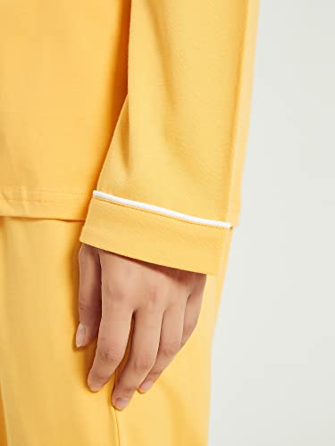 100% Cotton Pajama Sets for Women 2 Piece Long Sleeve Button Down Pjs Soft Comfy Ladies Sleepwear Lounge Sets S-XL4