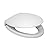 Toto SS154 SoftClose Elongated Closed-Front Toilet Seat and Lid, Cotton