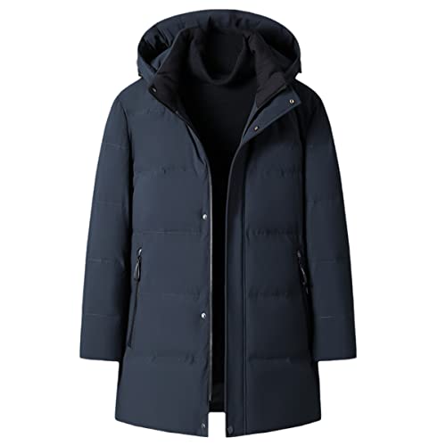 Veste d'hiver en duvet de canard pour homme de couleur bleu taille XL