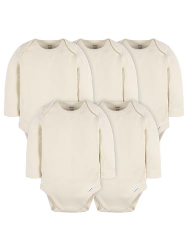Gerber - Juego de 5 bodis, color natural, de 12 meses