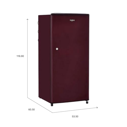 Image of Whirlpool 184 L 2 Star Direct-Cool Single Door Refrigerator (205 WDE CLS 2S SHERRY WINE-Y, Red, 2026 Model)