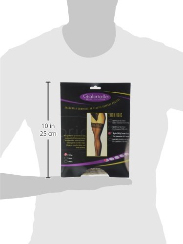 Image of GABRIALLA Graduated Microfiber Compression Thigh High Stockings (25-35 mmHg) H-306 3 Pack