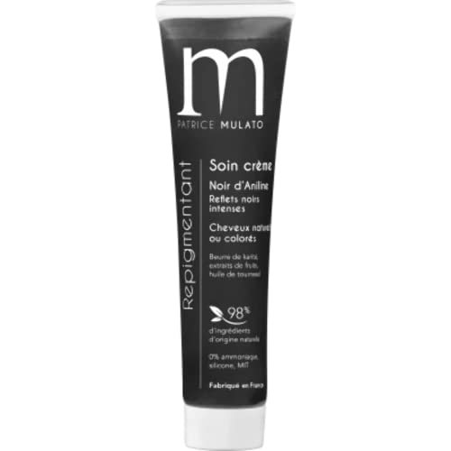 Crema negra de anilina, reflejos negros intensos en tubo