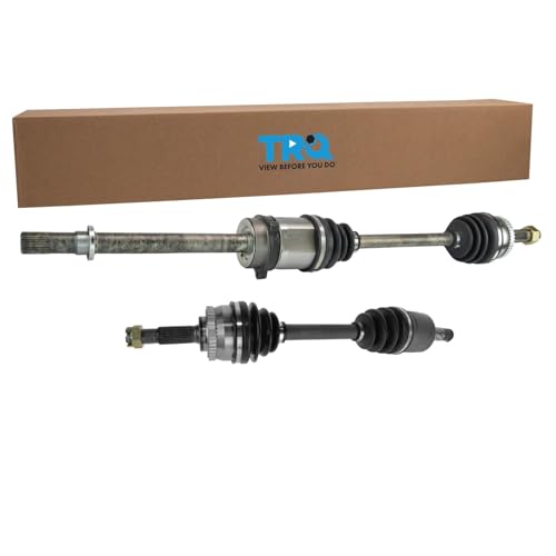 Image of TRQ Front Driver and Passenger Side CV Axle Assembly Set Neoprene Boots Moly Greased Compatible with 1998-2001 Nissan Altima Automatic Transmission