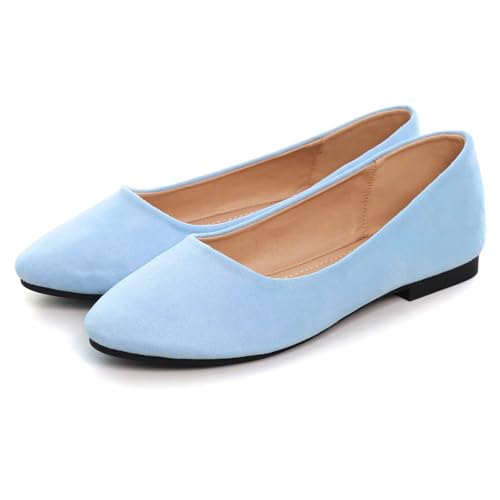 Image of Dear Time Women's Flats Comfortable Slip On Ballet Flats Soft Solid Casual Shoes