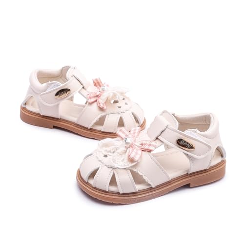 Image of Komfyea Girl Summer Cute Wrap Toe Toddler Soft Flower Flat Beach Sandal Shoes