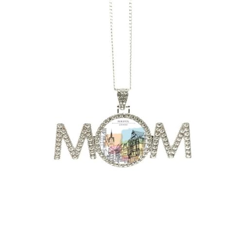 Collier avec pendentif paysage de Hanovre Allemagne fête des mères