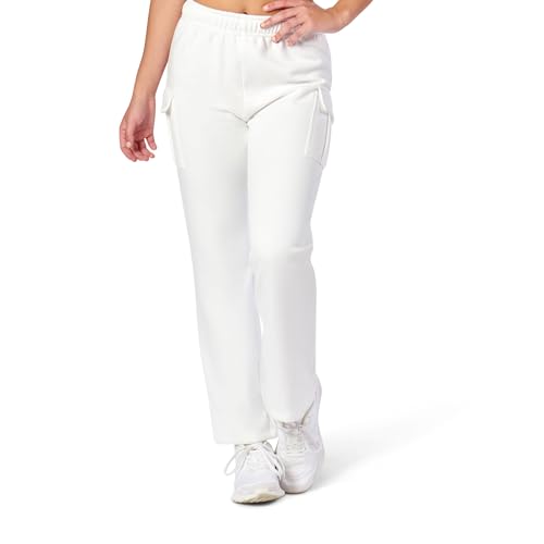 NCAA Women's Fleece Cargo Pants, Straight Leg Lounge Trousers with Utility Pockets, Soft Thermal Outdoor Bottoms for Travel3