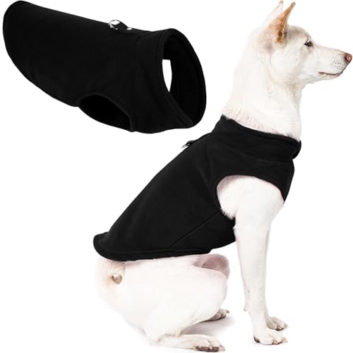 TenaLucy 2 Stücke Fleece-Weste mit Ring für die Leine, Hundepullover fur Kleine Katzen und Hunde, Warme und Weiche Hundepullover, Fleecepullover fur Kleine Katzen unds Hunde, für Welpen kleine (S)