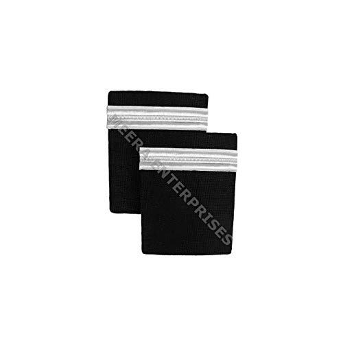 Image of Third Officer Epaulettes (Black & Silver)-01