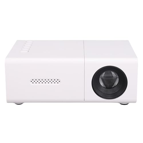 ASHATA Mini Proyector Portátil, Soporte Proyector De Películas 1080P HD 6000lm Corrección Keystone Automática Proyector De Cine En Casa LED con Interfaz Multimedia De Alta Definición (Enchufe de la