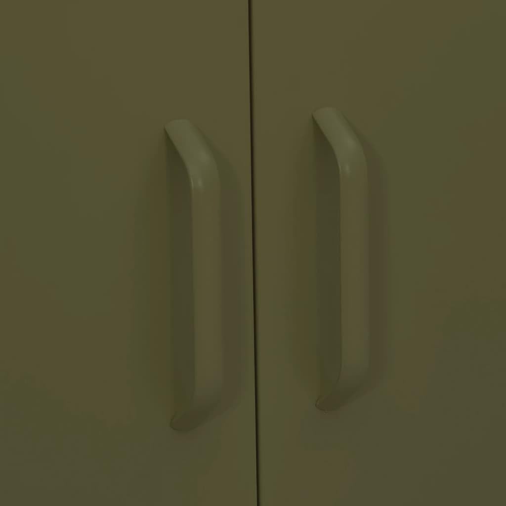 vidaXL Armadietto Verde Oliva 80x35x101,5 cm in Acciaio