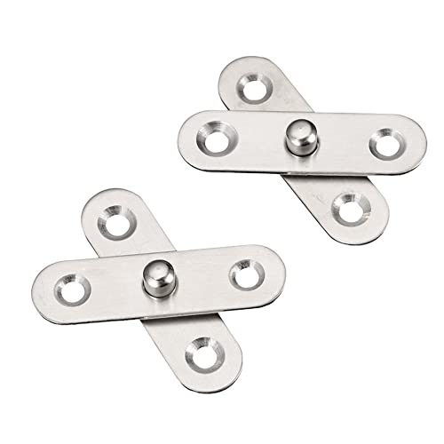 8 pièces de charnières de porte pivotantes à 360°, charnières pivotantes cachées en acier inoxydable pour centre de porte de 57 x 16 mm