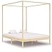 vidaXL Legno Massello di Pino Giroletto a Baldacchino Elegante Robusto con Gambe Struttura Telaio Letto Doghe in Compensato Naturale 160x200 cm