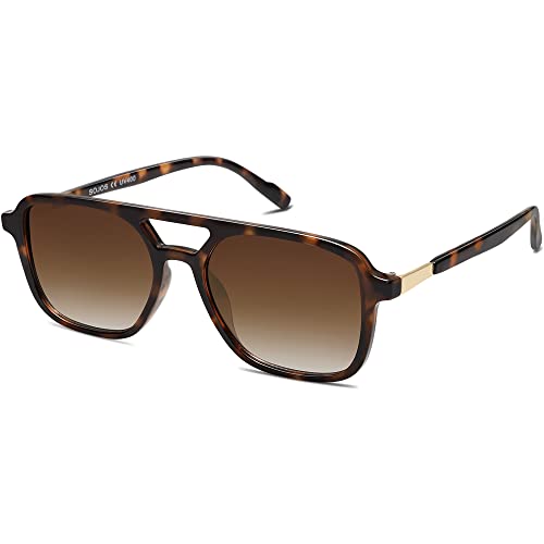 SOJOS Retro Aviator Sunglasses Women Men Trendy Rectangle Shades product image for Oversized Sunglasses For Women