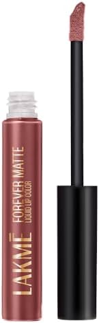 Lakme Forever Matte Liquid Lip Colour, Long-Lasting Liquid Lipstick, Lightweight & Transferproof, Smudgeproof - Nude Bloom 5.6ml
