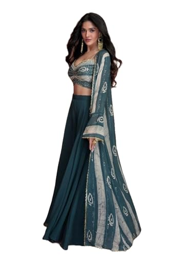 Kurti long en soie Chinon indienne imprimée robe longue musulmane brodée 3934