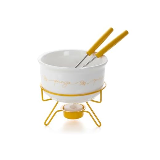 Conjunto Para Fondue de Queijo em Porcelana 5 Peças Forma