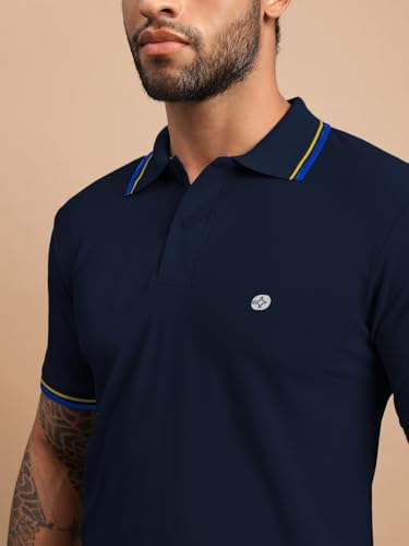 Image of Lux Nitro Men's Dry Fit Polo T-Shirt | Microfiber Sports Collar T-Shirt | Moisture Wicking, Breathable & Quick Dry | Stylish Casual & Gym Wear