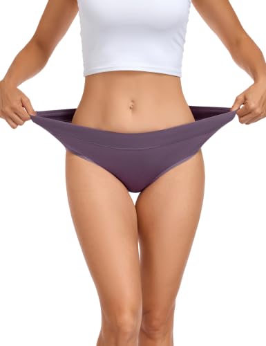 Image of Cotton Underwear for Women Mid Rise Hipster Panties Full Briefs Stretchy Ladies Full Coverage Panties