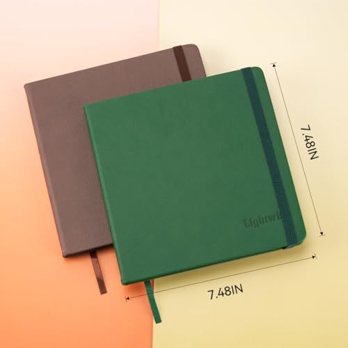 Lightwish Caderno quadrado de aquarela, papel prensado a frio, 19 x 19 cm, 20 folhas (63,5 kg/300 gs