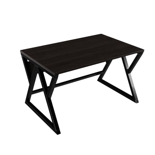 Image of Riyan Luxiwood Daffodil Computer Table in Engineered Wood with Flat Surface, Multi-Usage Laptop Desk & Home Office, Desk Sturdy Gaming Table (Brown, Small)