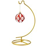 Baderke Ornament Display Stand, Ornament Hanger Ornament Stand Holder Glass Ball Air Plant Holder, Hanging Terrarium Stand for Christmas Wedding Ornament, Home Office Decor,10.43' H(Gold)