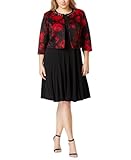 Jessica Howard Women's Plus-Size Empire Waist Dress with Embellished Jacket