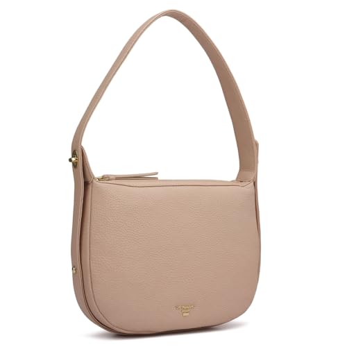 Image of Da Milano Women's Leather Shoulder Bag - Pink
