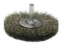 3 in. Stem-Mounted Crimped Wire Radial Wheel- - 0.014 in. Steel Fill