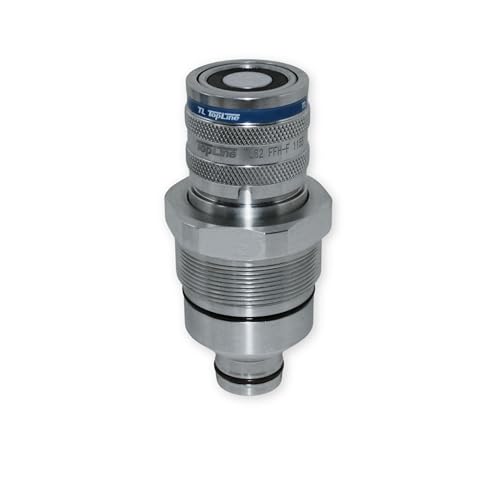 Image of 1 /2 inch Body Hydraulic Quick Connect Cartridge Coupler, Aftermarket Replacement for 4BD4FH Female FFH, Flat Face, ISO 16028, Heavy-Duty Hydraulic Coupling for Bobcat & Kubota Manifolds | Model TL62