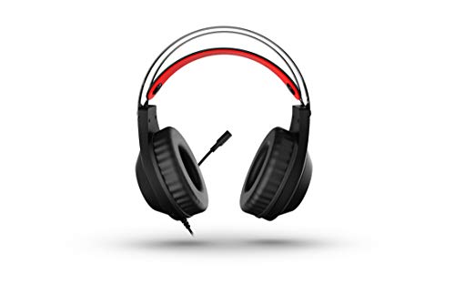 OZONE Rage X60 Gaming Headset - 7.1 virtueel geluid, rode LED, 50mm luidsprekers, verstelbare hoofdband, flexibele microfoon, USB, zwart - Afbeelding 3