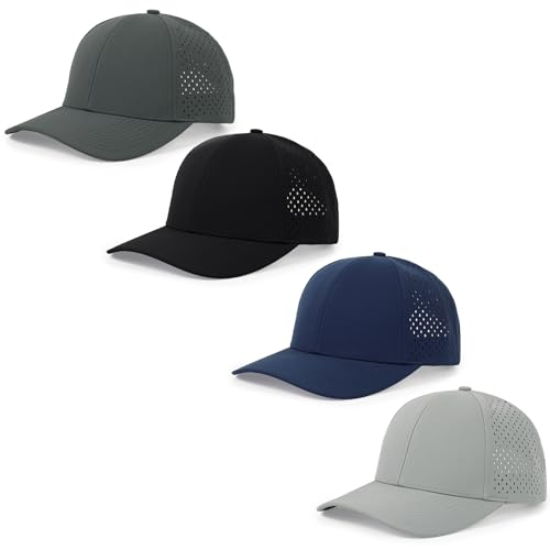 Image of Quick Dry Baseball Cap Curved Brim Mesh Snapback Hat for Men Women