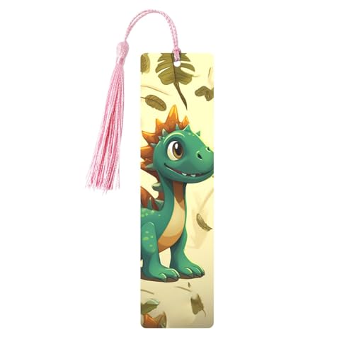 メタルブックマーク メンズ レディース かわいい 漫画 恐竜 ブックマーカー ユニークなハンドメイド ブックマーク タッセルペンダント付き クラフトメタルブックマーク 教師用 誕生日プレゼント