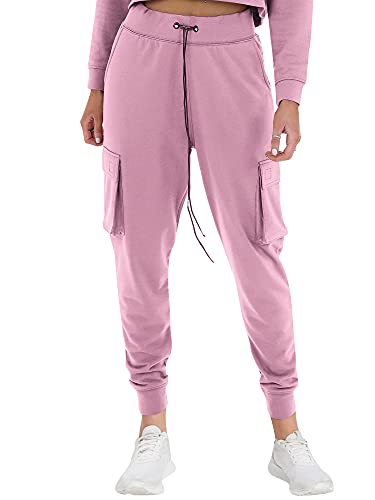 Love My Fashions® Pantalon de Jogging décontracté pour Femme en Molleton Doux et Chaud, Coupe Slim, Pantalon de Jogging de Combat élastique Taille Haute avec Cordon de Serrage et Poches Cover