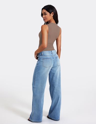 Image of YEOREO Women Basic Mock Neck Workout Crop Top Sleeveless Double Lined Tank Tee Slim Fitted Ruched Going Out Camisole